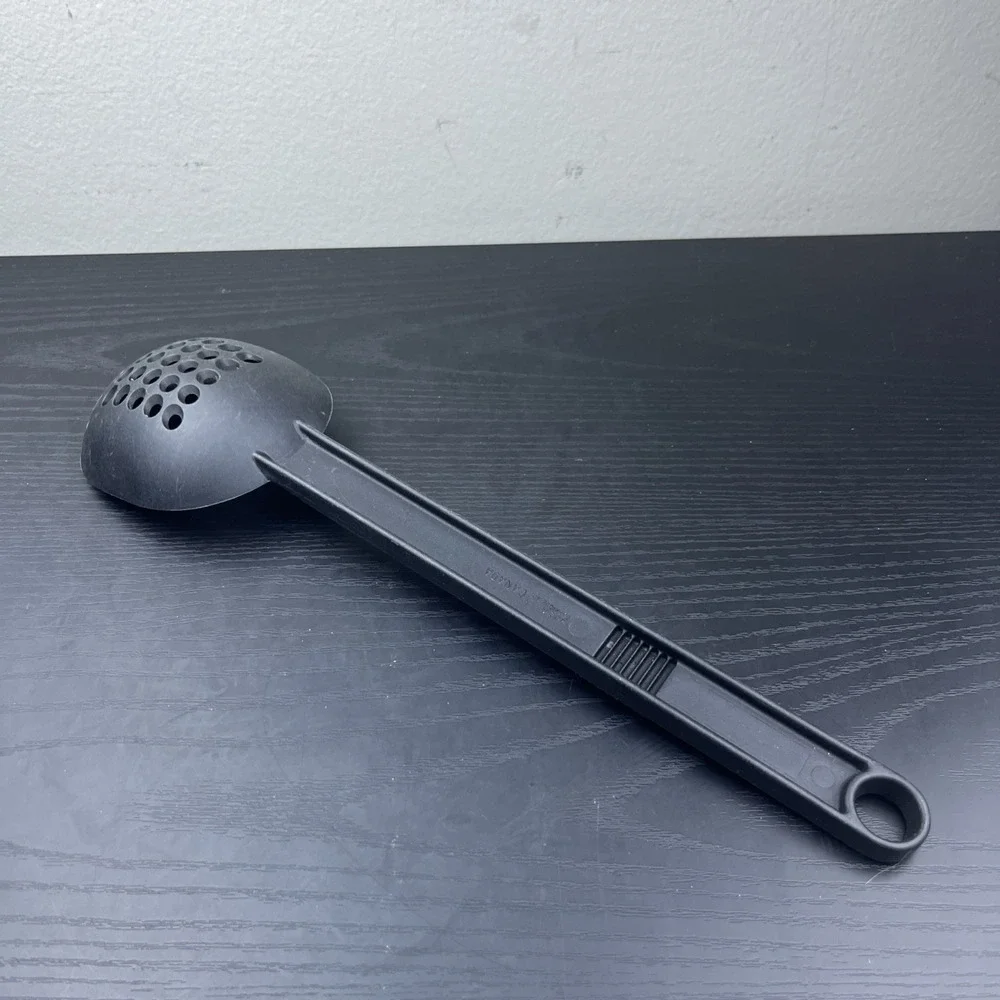 T-Fal Slotted Spoon Black Deep Scoop Straining Draining Serving Spoon Canada